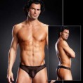 Perizoma nero Solid Back Blueline